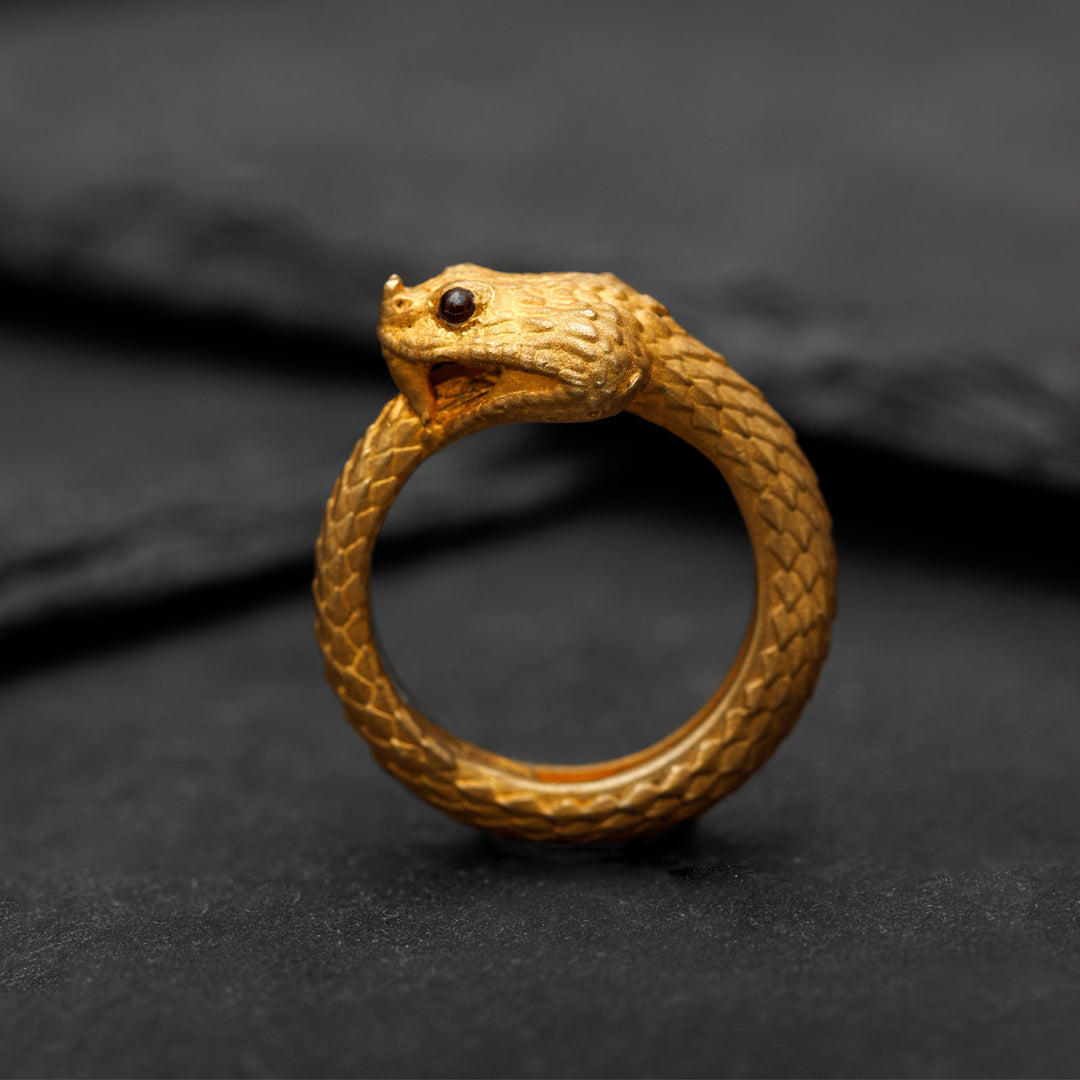 ”Cerastes” Horned Viper Ring- Ouroboros