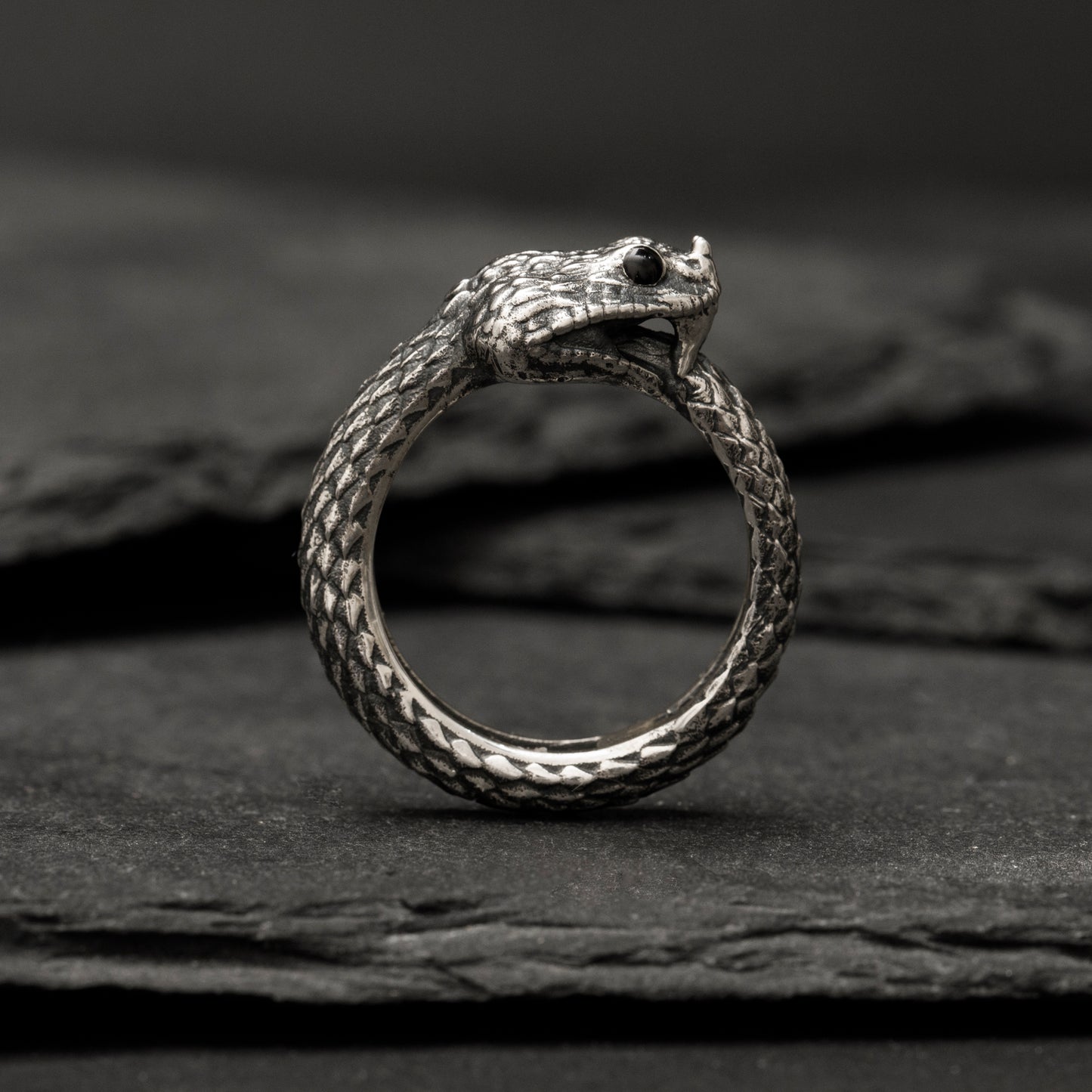 ”Cerastes” Horned Viper Ring- Ouroboros