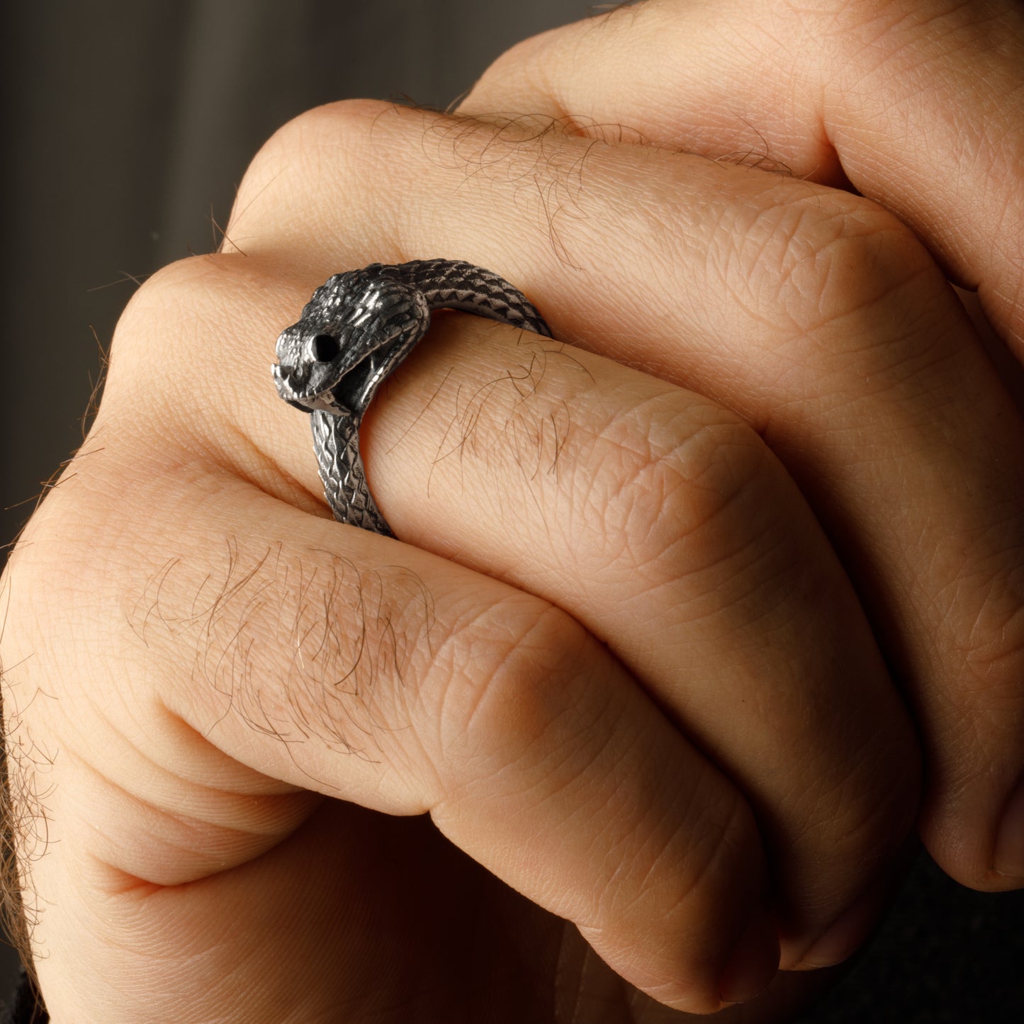 ”Cerastes” Horned Viper Ring- Ouroboros