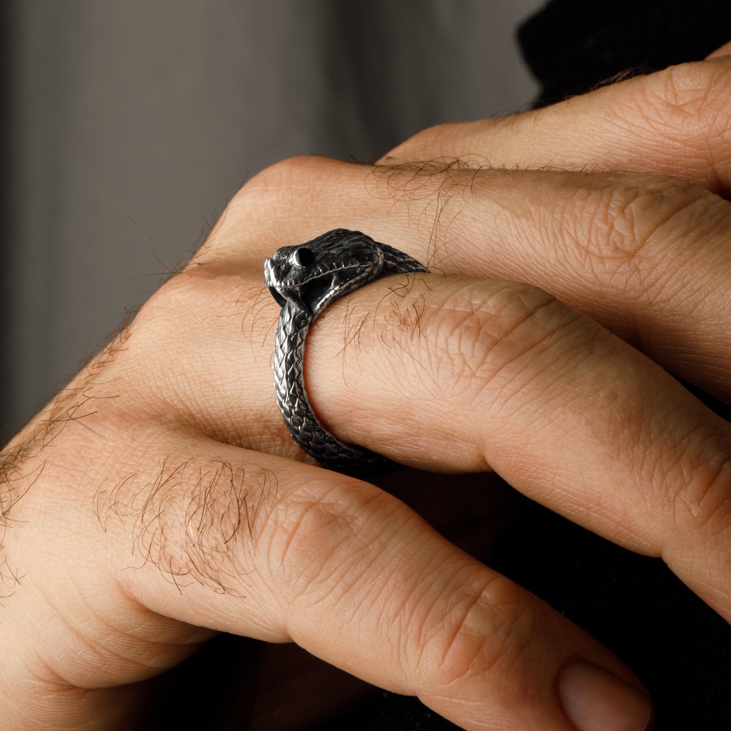 ”Cerastes” Horned Viper Ring- Ouroboros