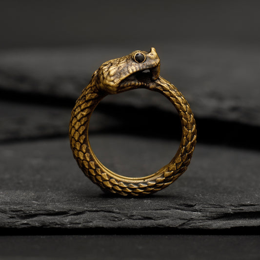 ”Cerastes” Horned Viper Ring- Ouroboros