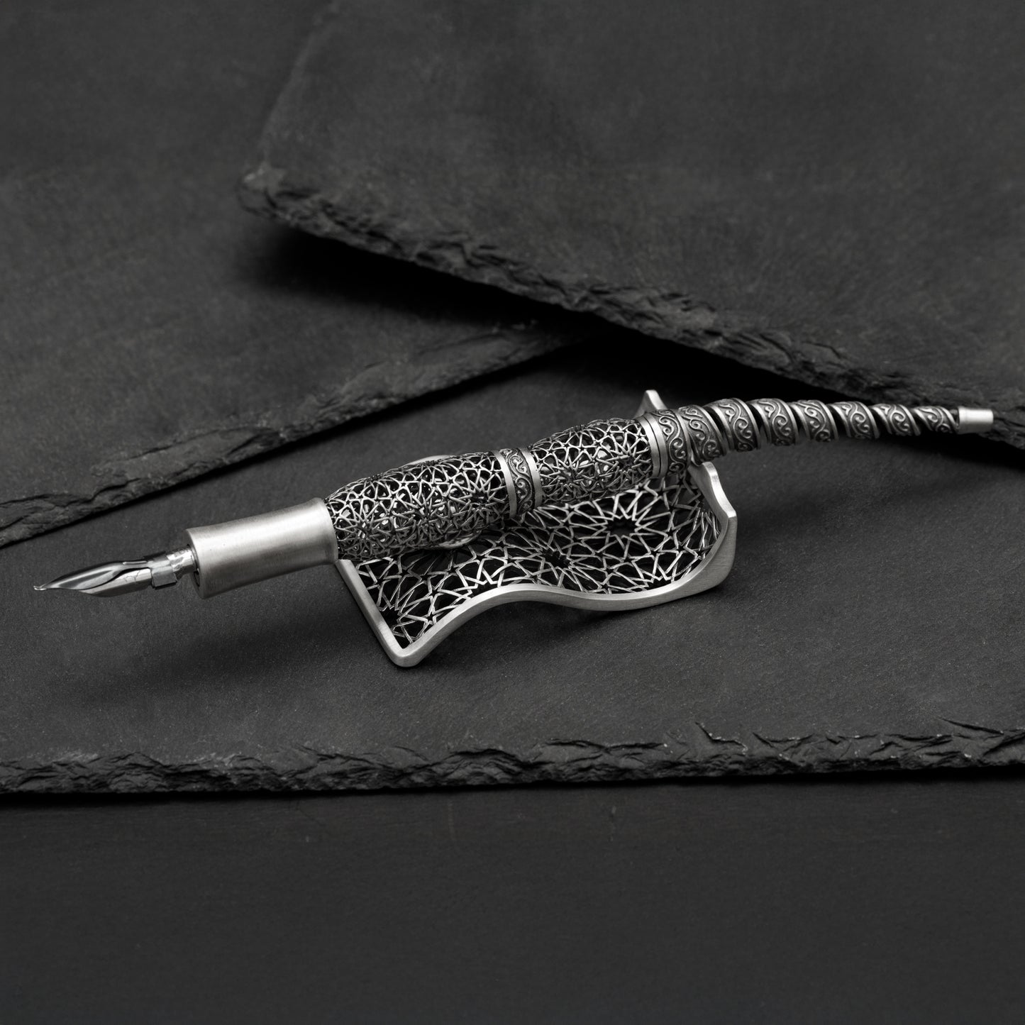 Sonsuz Yıldızlar / Gümüş kaligrafi ikili set