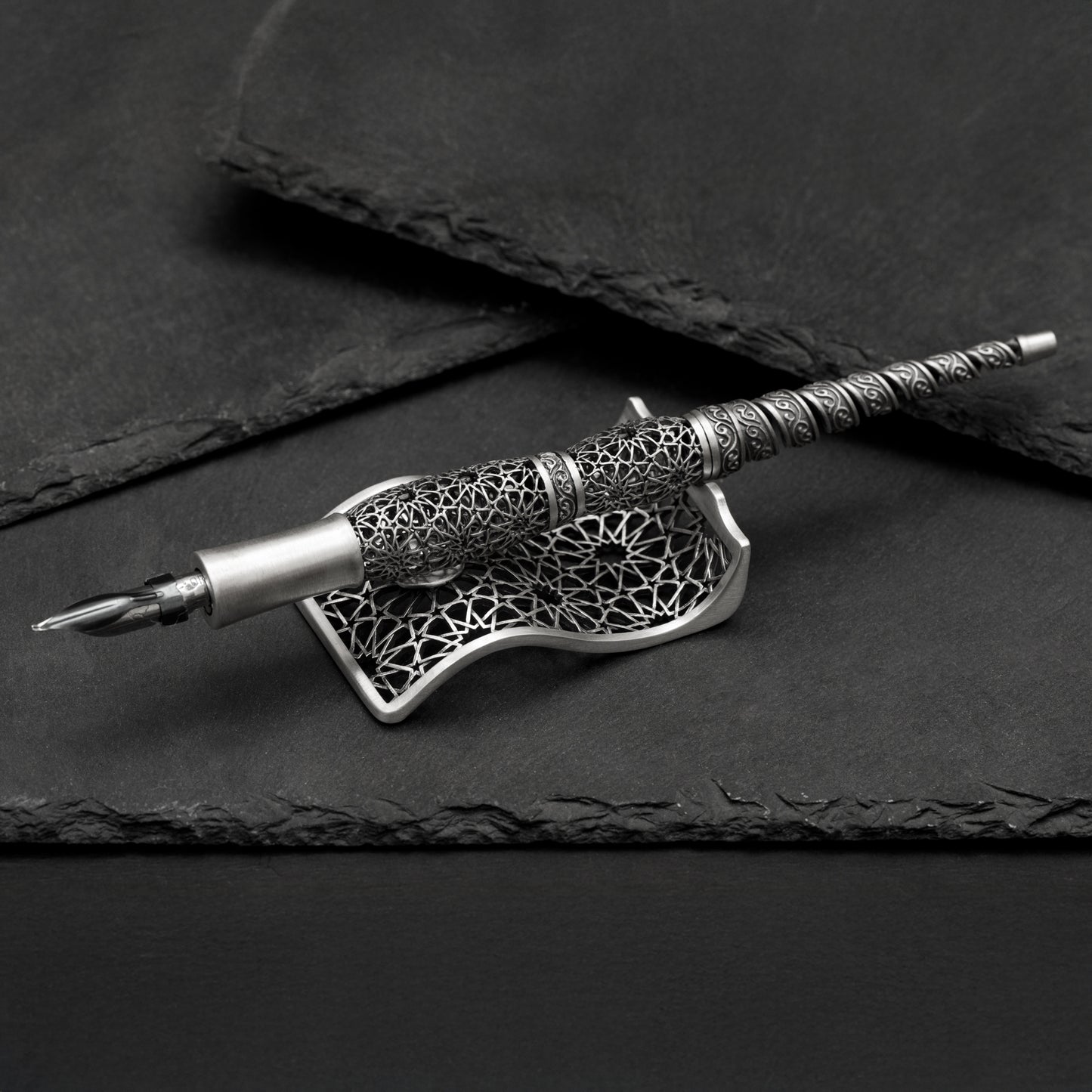 Sonsuz Yıldızlar / Gümüş kaligrafi ikili set