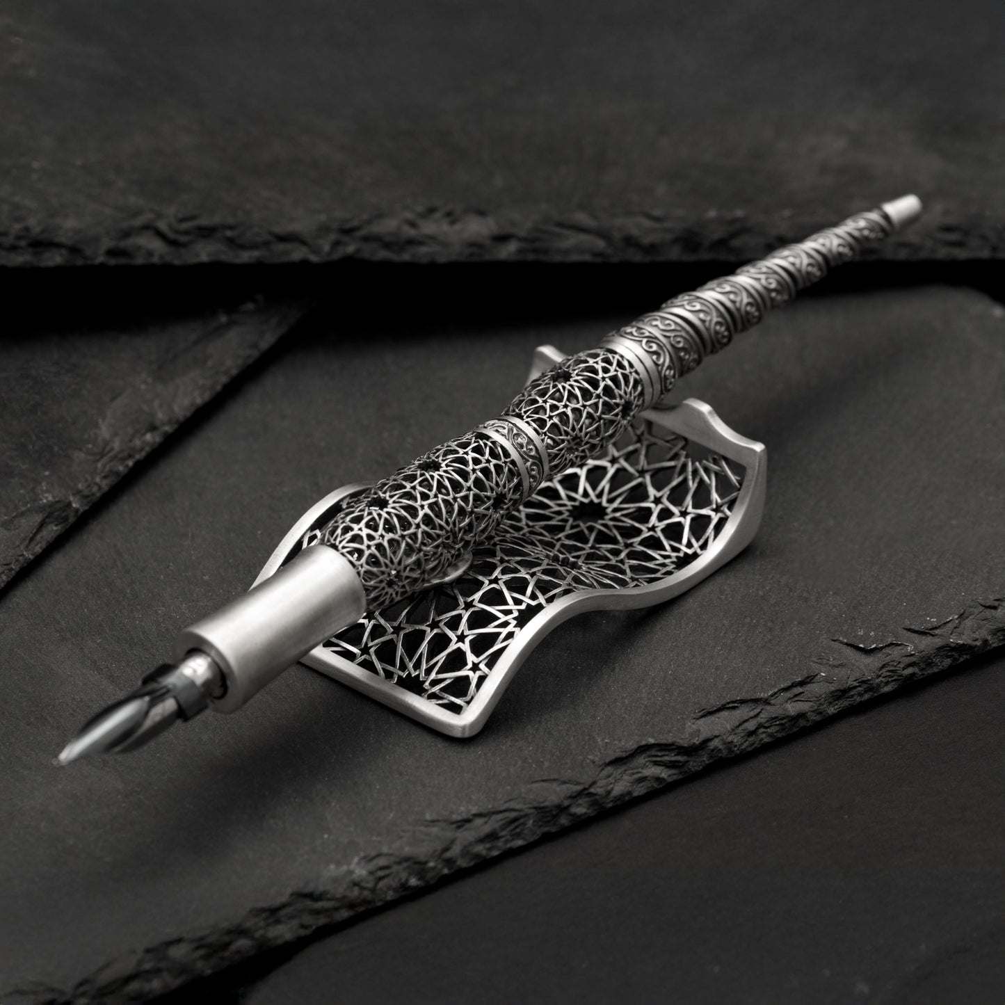 Sonsuz Yıldızlar / Gümüş kaligrafi ikili set