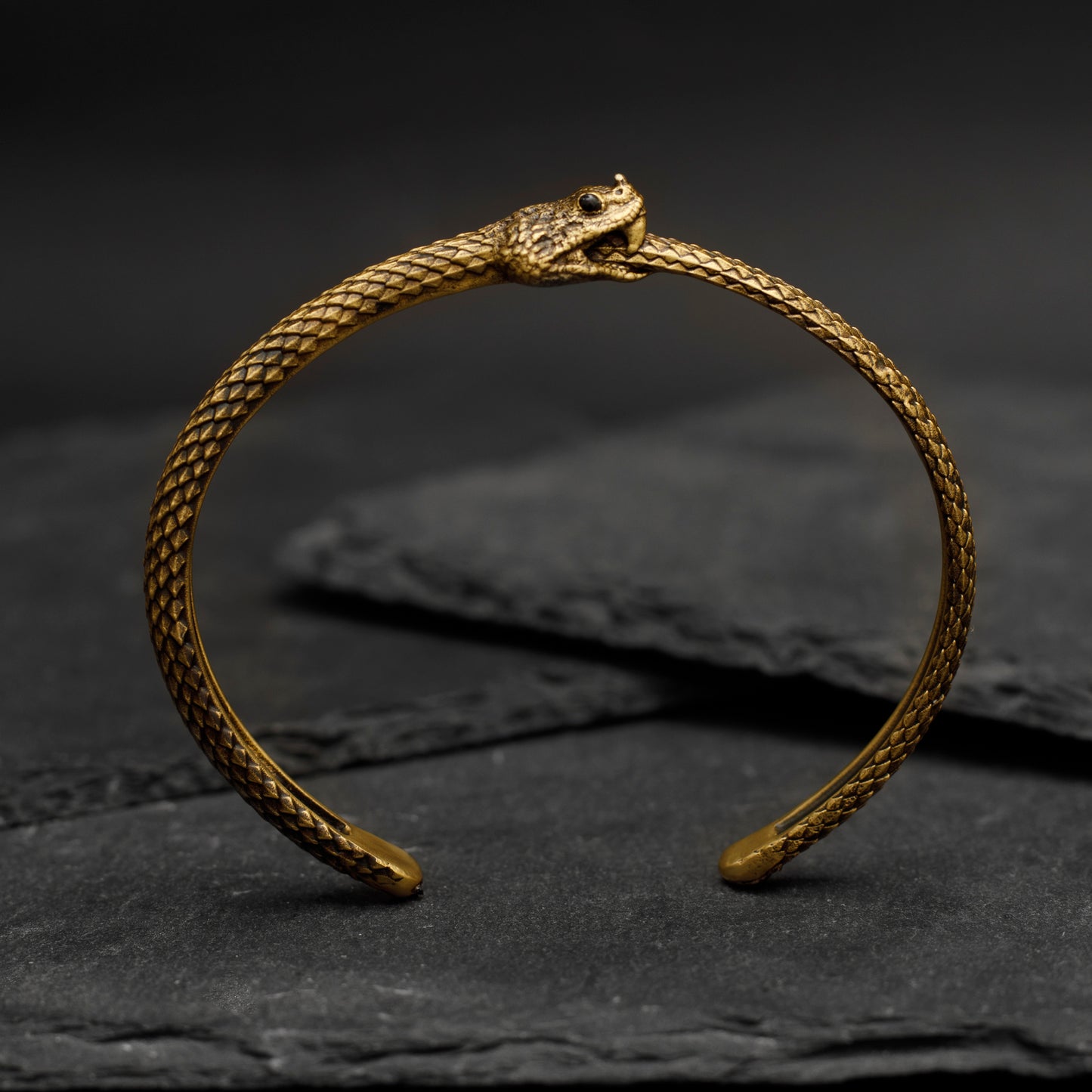 ”Cerastes” Boynuzlu Retro Engerek Bileklik- Ouroboros