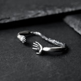 Reaching Hands Double Finger Ring
