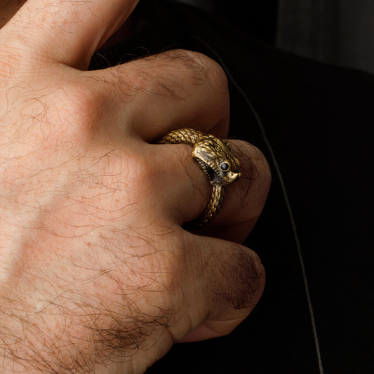 ”Cerastes” Horned Viper Ring- Ouroboros