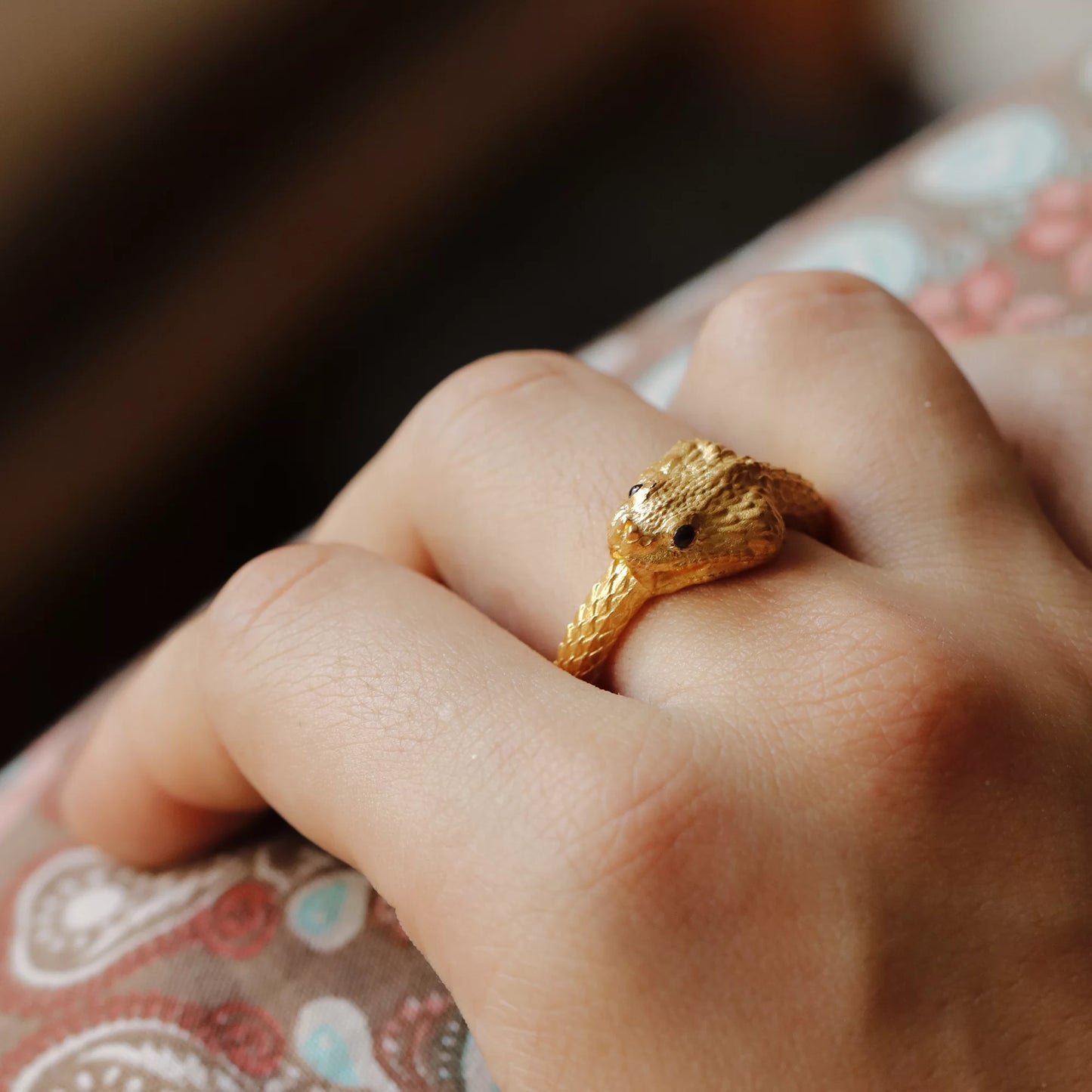 ”Cerastes” Horned Viper Ring- Ouroboros