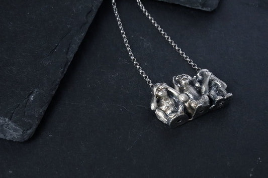 Three Monkeys Necklace